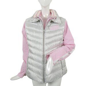 NEW $2295 Bogner 3 in 1 Jacket & Vest Combination!  US 8  Medium  Pink & Silver